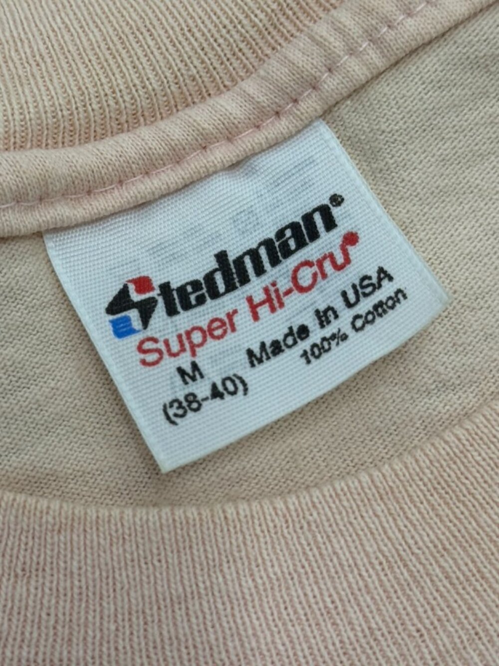 Vintage 1990s California Graphic T Shirt Made in USA Peach Cotton Tee - Picture 2 of 5